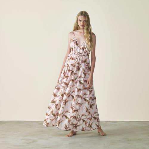 Vestido Alça Linho Anturios - Paula Raia
