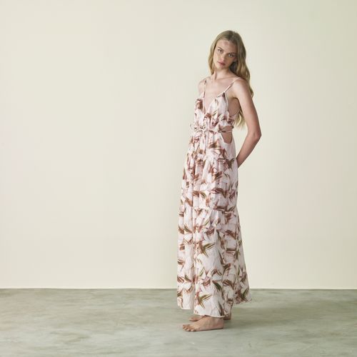 Vestido Alça Linho Anturios - Paula Raia