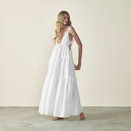Vestido Alça Linho Pure - Paula Raia