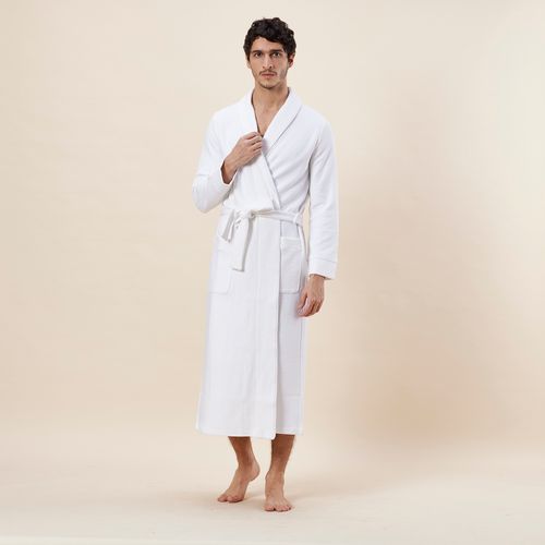 Long Unisex Robe in Pima Carezza Cotton
