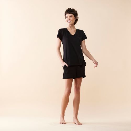 Women's Blouse in Pima Cotton Artica V-Neck