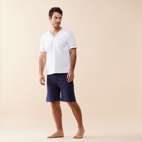 Pijama Masculino Curto em Algodão Pima Marcelo
