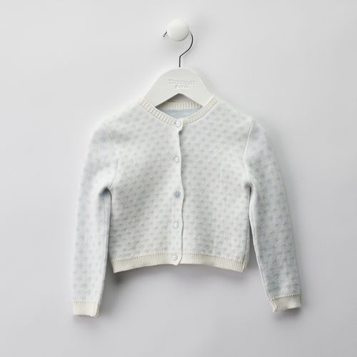 Cardigan Infantil em Tricot de Algodão Sam