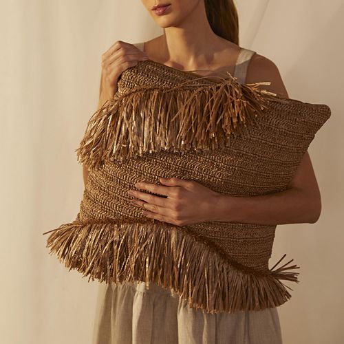 Capa de Almofada em Raffia Natural - Trousseau + Nannacay