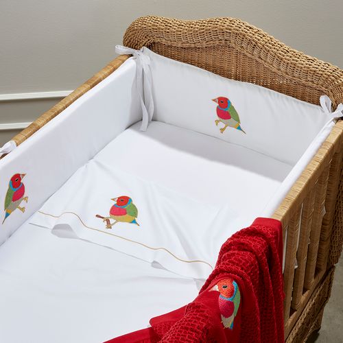 Embroidered Top Sheet for Peep Bird Crib