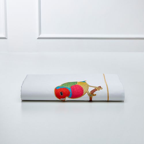 Embroidered Top Sheet for Peep Bird Crib