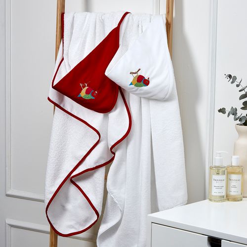 Children's Bath Towel With Hood Pio Bird