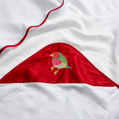 Pio Pássaro Embroidered Diaper Towel