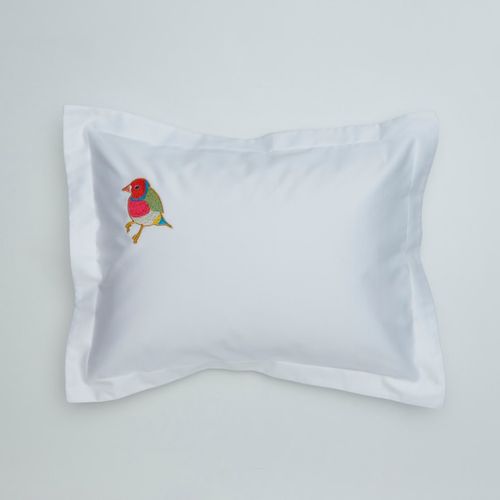 Pio Bird Embroidered Crib Pillowcase