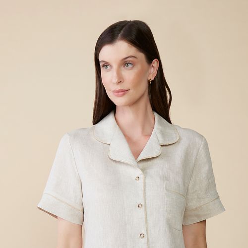 Pijama Feminino em Linho Luna