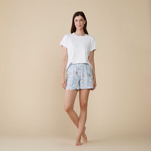 Pijama Feminino em Algodão Pima Pets