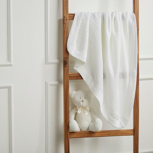 Manta Infantil em Tricot Nature