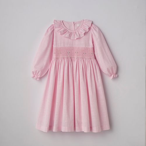Vestido Infantil em Algodão Com Manga Longa Aurora