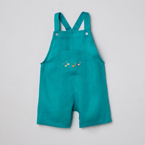 Jardineira Infantil em Linho Ocean