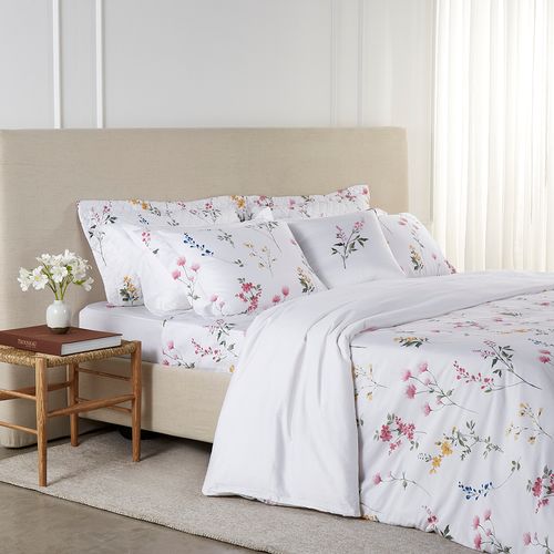 Capa de Almofada Bordada Fleur 50x50
