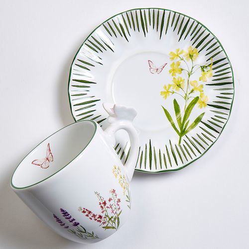 Bouquet Tea Cup With Saucer