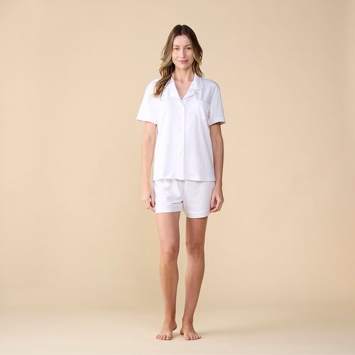Pijama Feminino Curto em Algodão Pima Marcela
