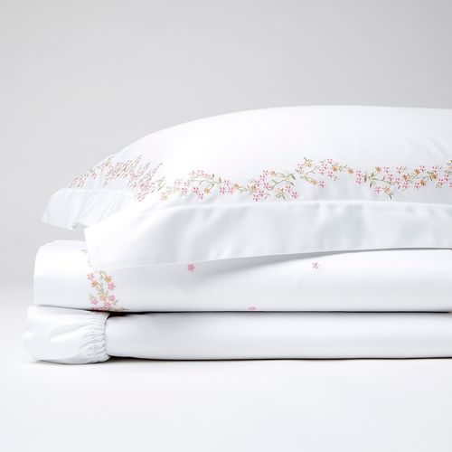 Jogo de Lençol Para Mini Cama Bordado 300 Fios Giardino