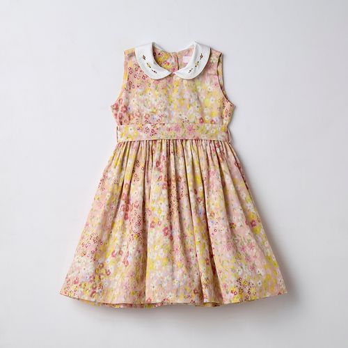 Vestido Infantil em Algodão Estampado Flora