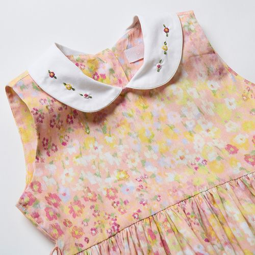 Vestido Infantil em Algodão Estampado Flora