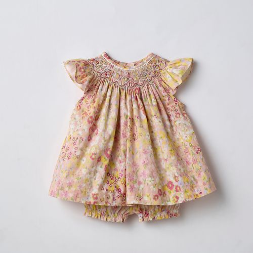 Conjunto Infantil em Algodão Estampado Batinha Flora