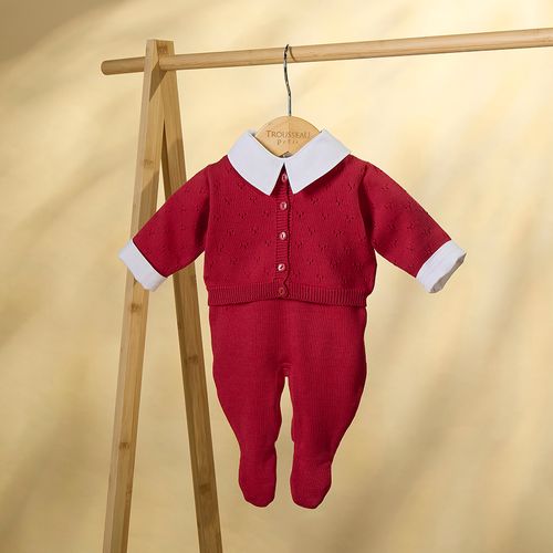 Conjunto de Bebê em Tricot de Algodão Sunset