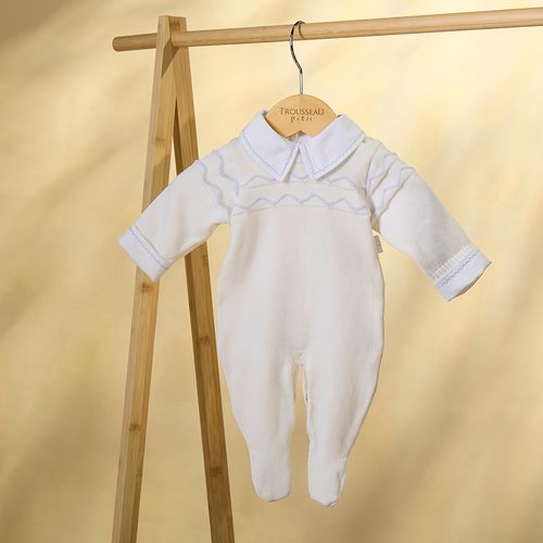 Macacão de Bebê em Tricot de Algodão Ocean