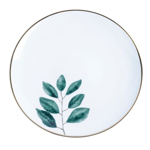 Prato Raso de Porcelana Leaf Modelo 1