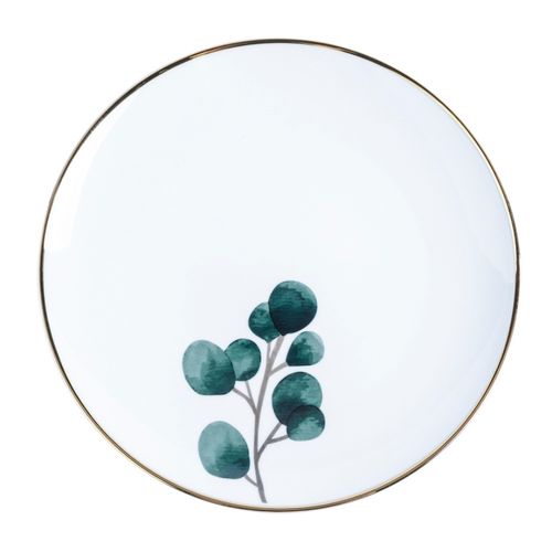 Prato Raso de Porcelana Leaf Modelo 3