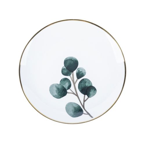 Prato de Sobremesa de Porcelana Leaf Modelo 3
