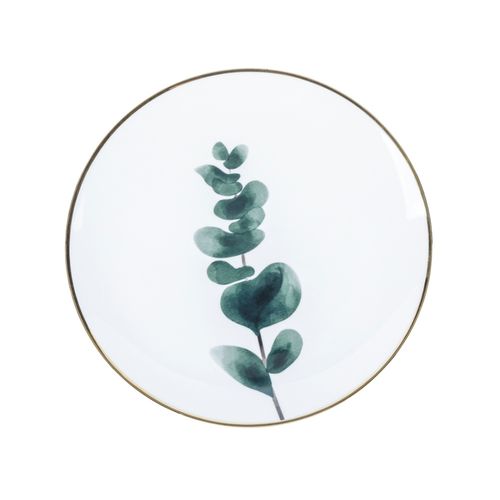 Prato de Sobremesa de Porcelana Leaf Modelo 4