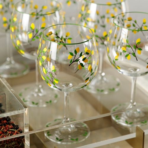 Taça de Cristal Com Titânio Limone
