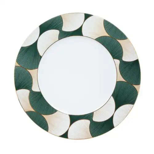 Sousplat de Porcelana Folhas de Gingko