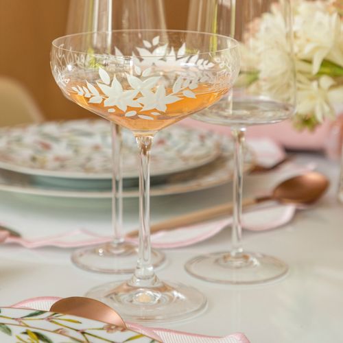 Taça Coupe de Cristal Com Titânio Antonieta Branca
