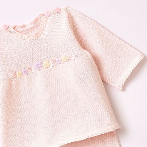 Conjunto de Bebê em Tricot de Algodão Jasmin