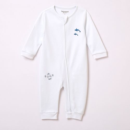 Macacão de Bebê de Algodão Pima Sea