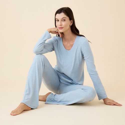 Pijama Longo Feminino Melange