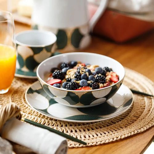 Bowl de Porcelana Folhas de Gingko