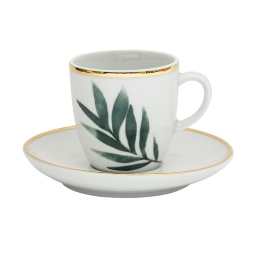 Xícara de Café em Porcelana Leaf