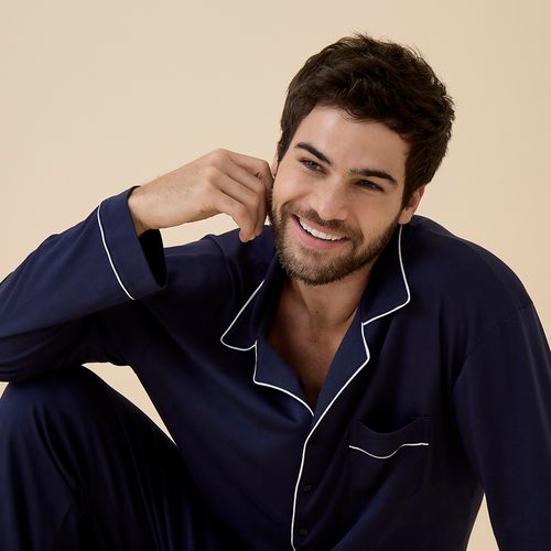 Pijama Masculino Longo em Algodão Pima Marcelo