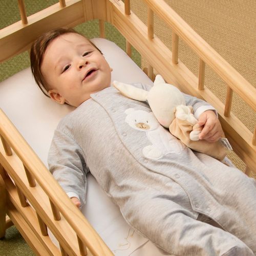 Macacão de Bebê de Algodão Pima Bordado Teddy