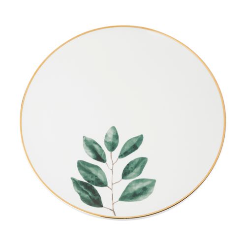 Prato Raso de Porcelana Leaf Modelo 1