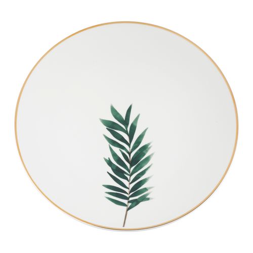 Prato Raso de Porcelana Leaf Modelo 2