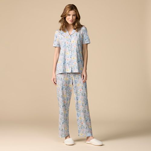 Pijama Feminino em Algodão Pima Camelia