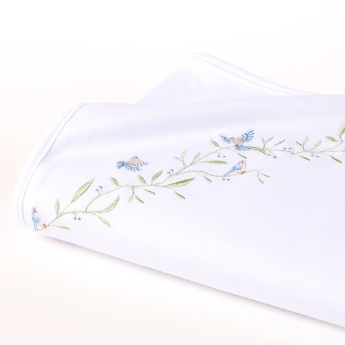 Manta Infantil de Suedine em Algodão Egípcio Blue Birds