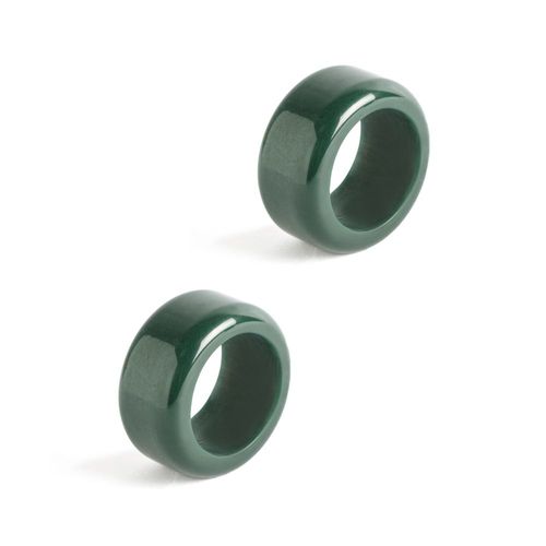 Porta-Guardanapo em Resina Verde - Kit Com Dois