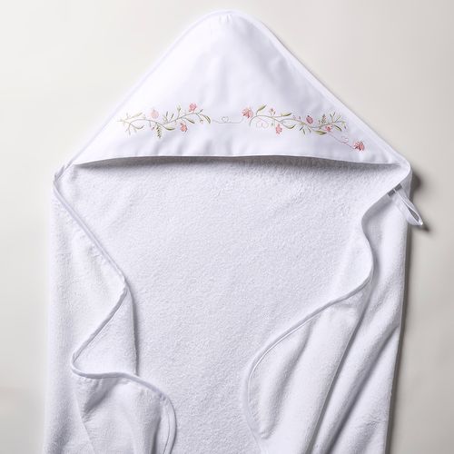 Toalha de Banho Com Capuz Bebê Rose Ladybird 100% Algodão