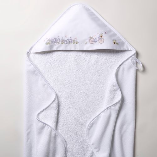 Toalha de Banho Com Capuz Bebê Lavande 100% Algodão
