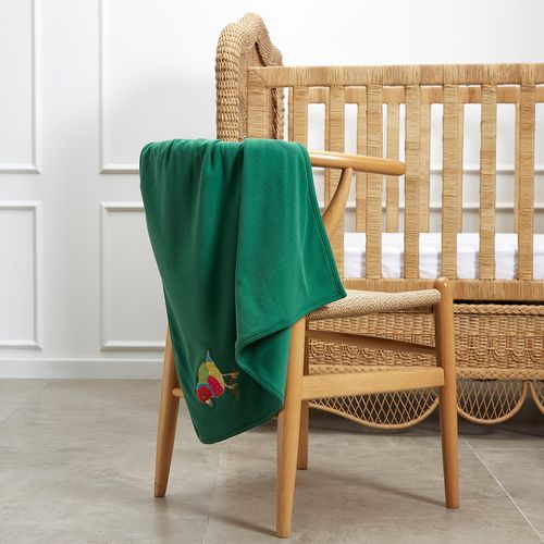 Children's Blanket in Egyptian Cotton Suedine Pio Bird