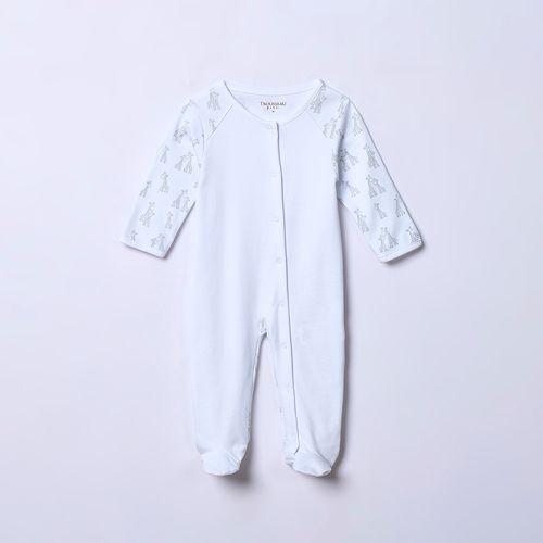 Macacão de Bebê em Algodão Pima Estampado Giraffe